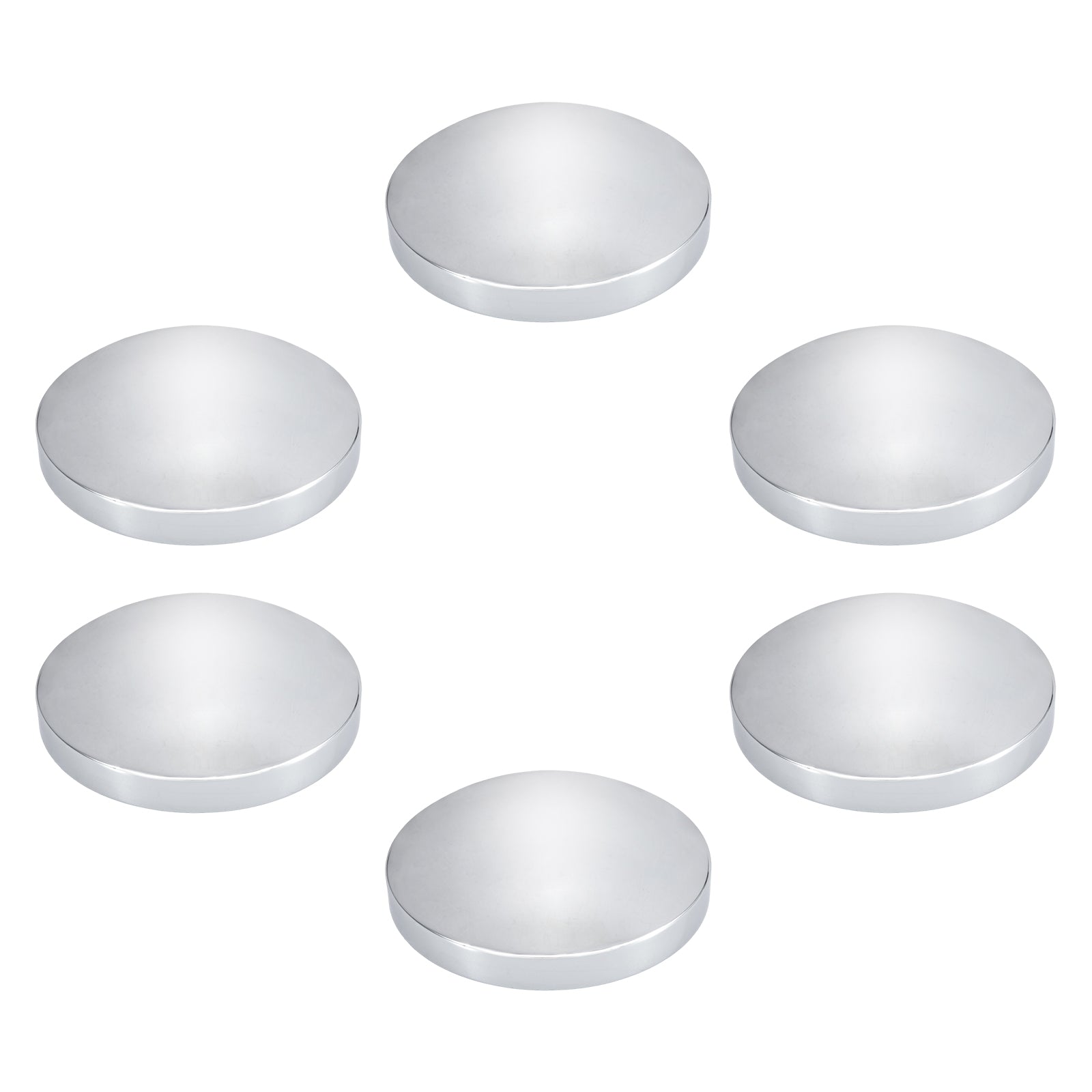 Chrome Hubcap – Flat Dome – 8.35" × 8" (H1R8)
