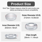 Chrome Hubcap – Flat Dome – 8.35" × 8" - view 2