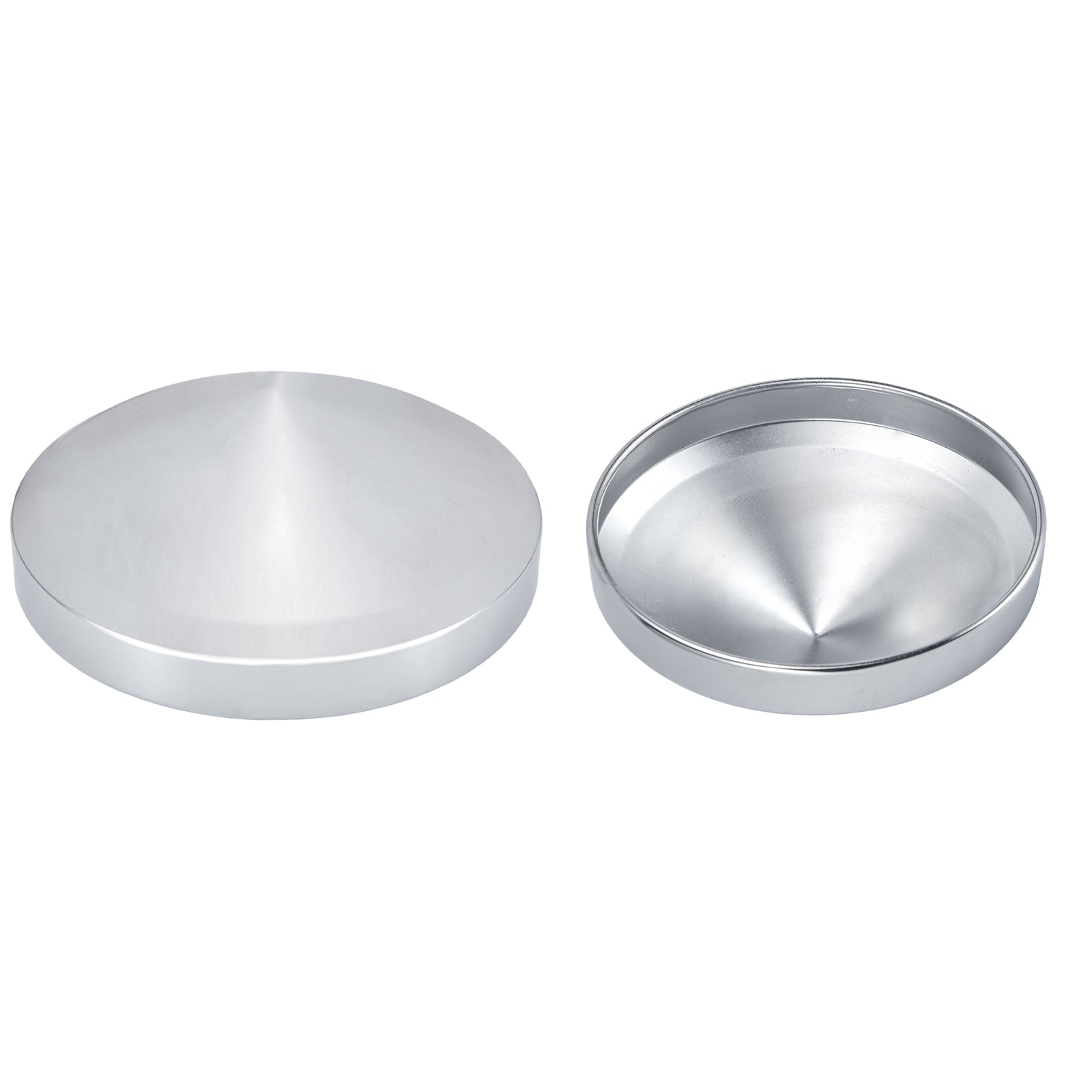 Chrome Hubcap – Pointed Cone – 8.35" × 8" (H2R8)