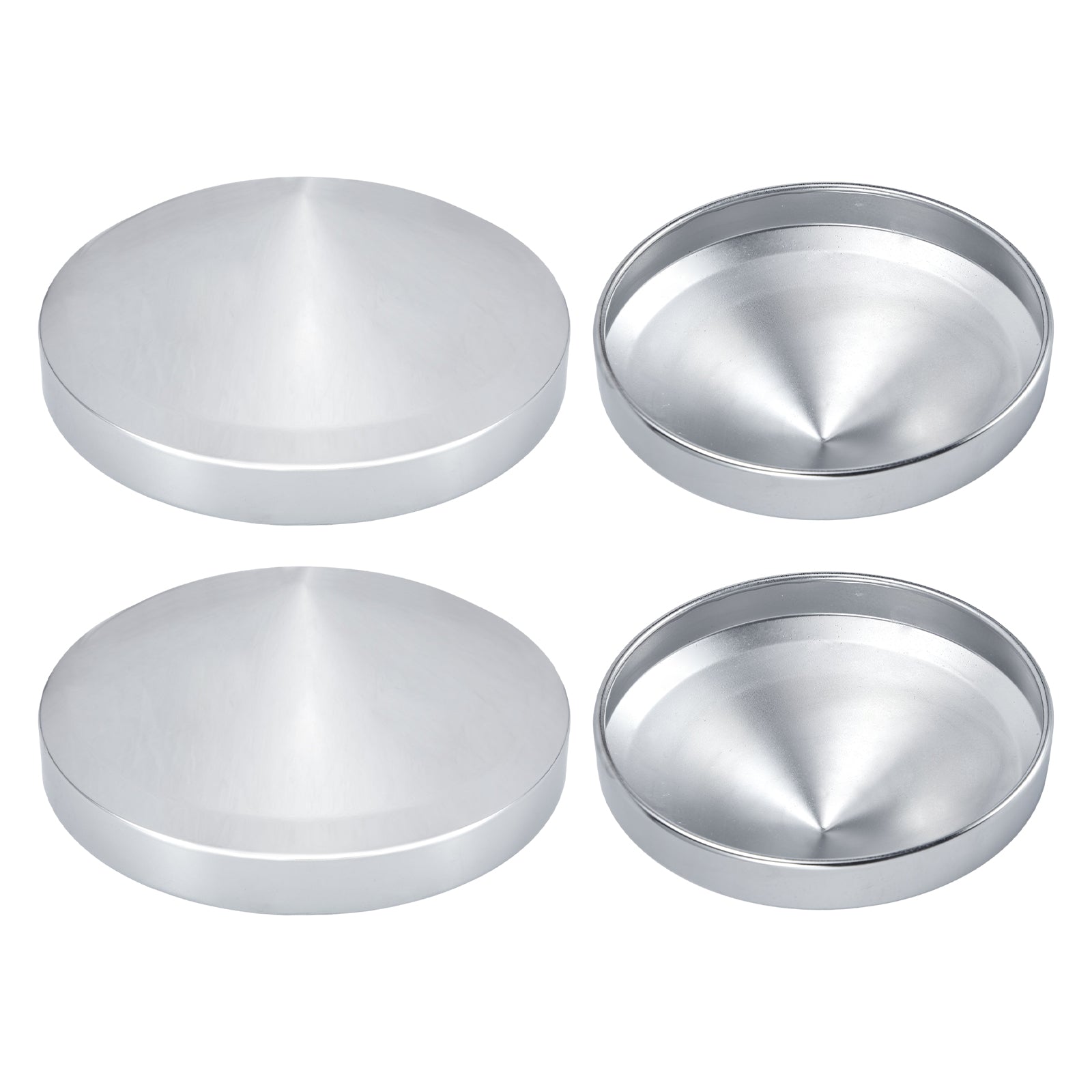 Chrome Hubcap – Pointed Cone – 8.35" × 8" (H2R8)