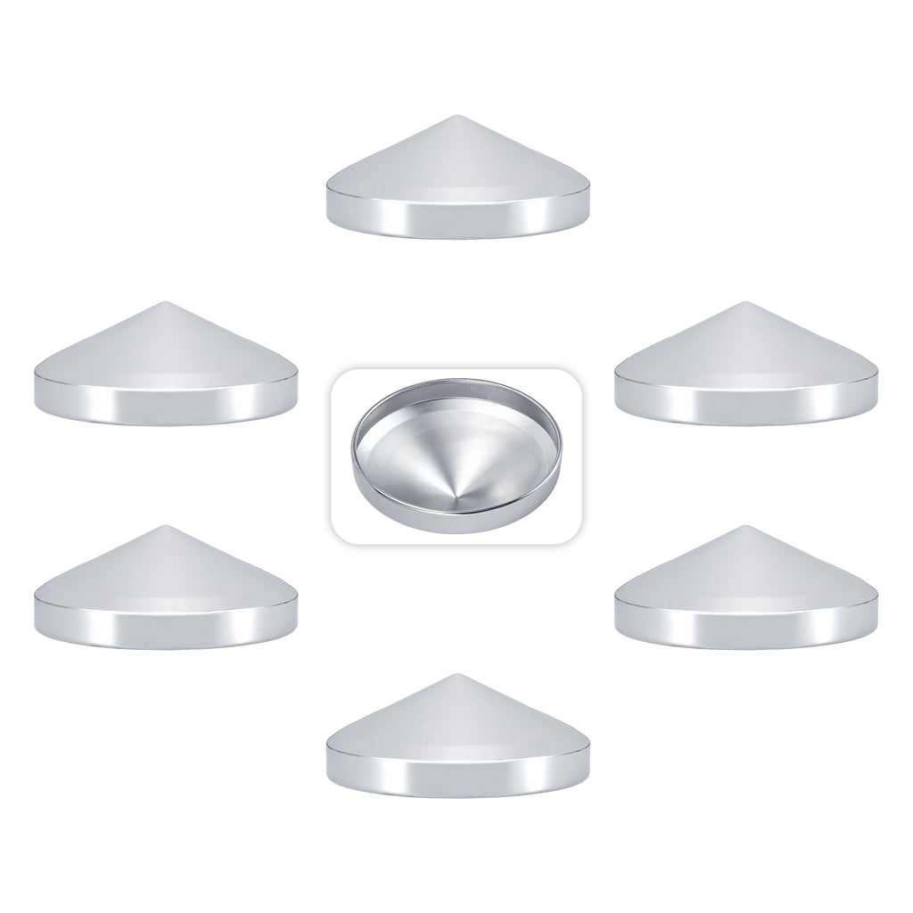 Chrome Hubcap – Pointed Cone – 8.35" × 8" (H2R8)