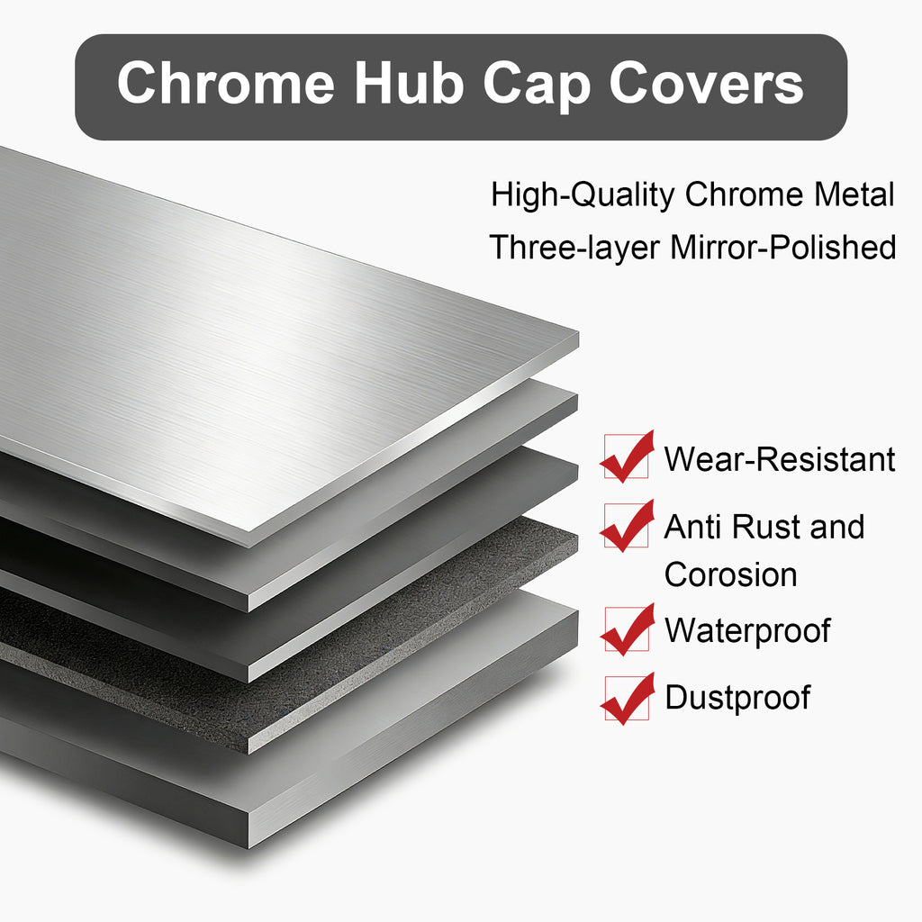 Chrome Hubcap – Pointed Cone – 8.35" × 8" (H2R8)