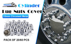 Chrome Bullet-Dome Push-On Lug Nut Covers – 33 mm – Metal – 20 Pack (HBC01)
