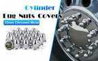 Chrome Bullet-Dome Push-On Lug Nut Covers – 33 mm – Metal – 20 Pack (HBC01)