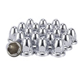 Chrome Bullet-Dome Push-On Lug Nut Covers – 33 mm – Metal – 20 Pack (HBC01)