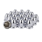 Chrome Bullet-Dome Push-On Lug Nut Covers – 33 mm – Metal – 20 Pack (HBC01)