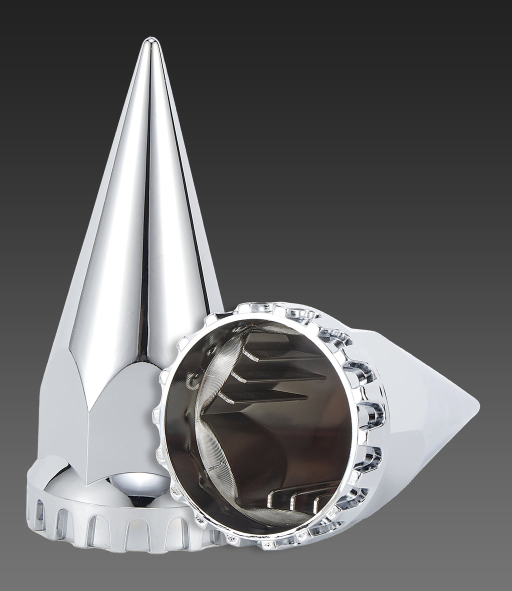 Chrome Spiked Push-On Lug Nut Covers – 33 mm – 20 / 40 Pack (HBC03)