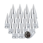 Chrome Spiked Push-On Lug Nut Covers – 33 mm – 20 / 40 Pack (HBC03)