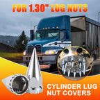 Chrome Spiked Push-On Lug Nut Covers – 33 mm – 20 / 40 Pack (HBC03)