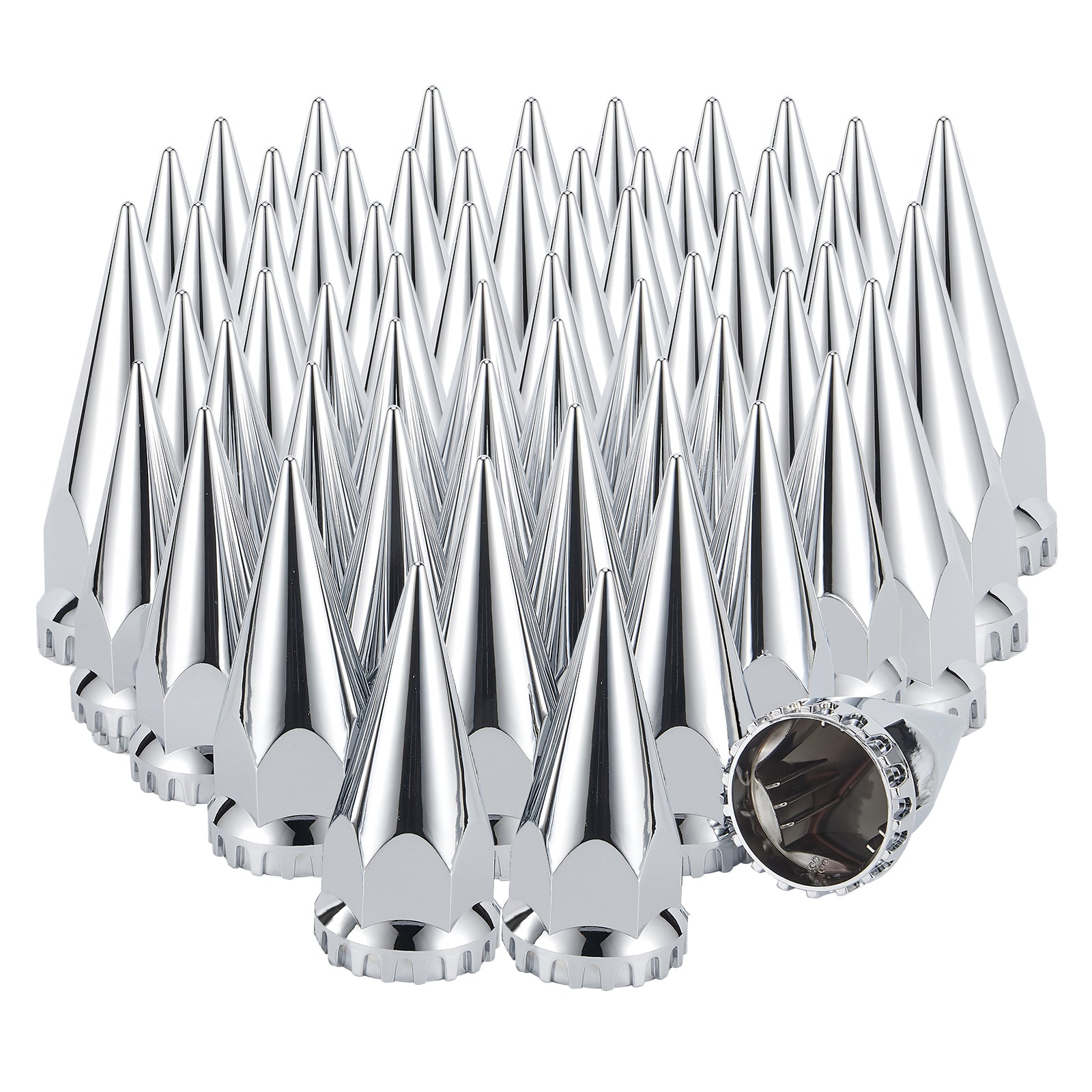 Chrome Spiked Push-On Lug Nut Covers – 33 mm – 60 Pack (HBC03)