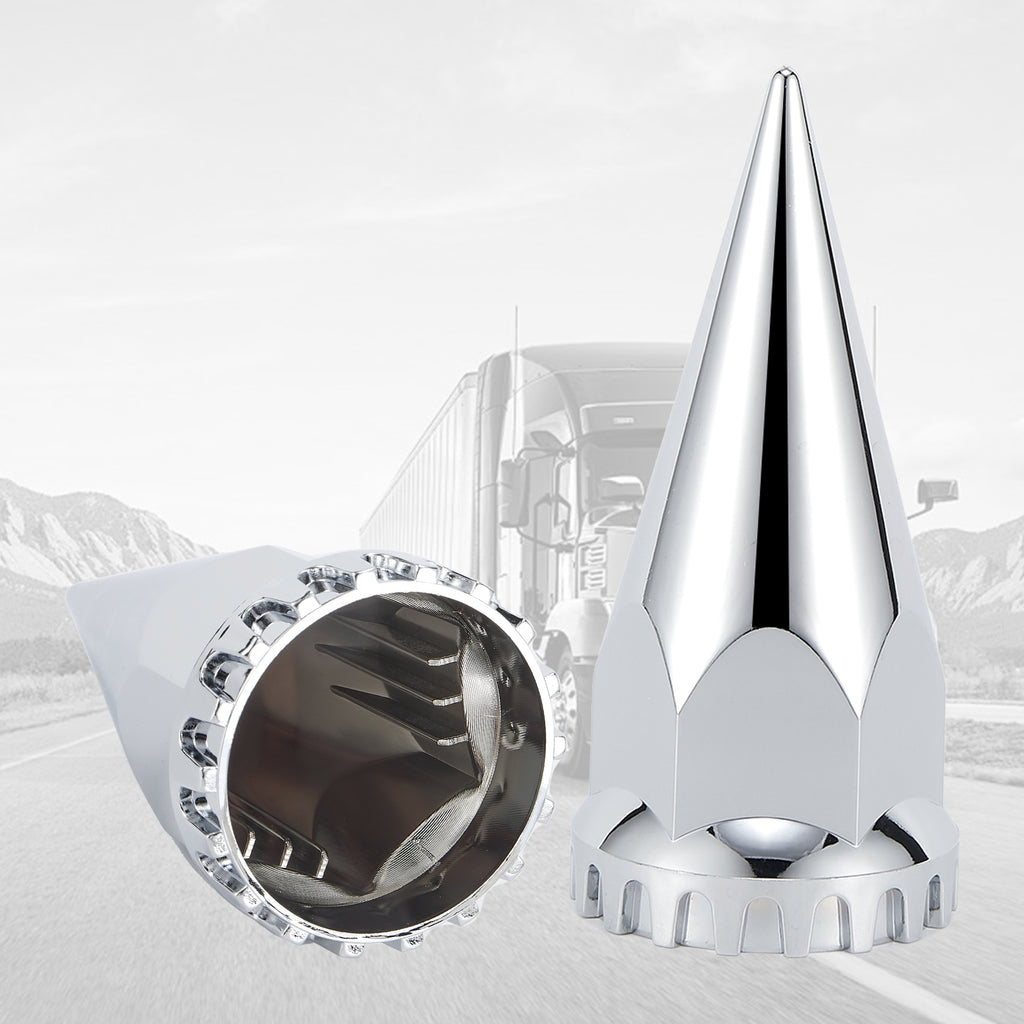 Chrome Spiked Push-On Lug Nut Covers – 33 mm – 20 / 40 Pack (HBC03)