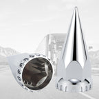 Chrome Spiked Push-On Lug Nut Covers – 33 mm – 20 / 40 Pack (HBC03)