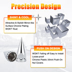 Chrome Spiked Push-On Lug Nut Covers – 33 mm – 20 / 40 Pack (HBC03)