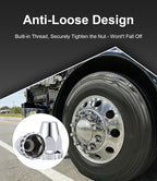 Chrome Tapered-Cone Push-On Lug Nut Covers – 33 mm – 20 / 40 Pack (HBC04 Push)