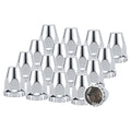 Chrome Tapered-Cone Push-On Lug Nut Covers – 33 mm – 20 / 40 Pack (HBC04 Push)
