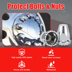 Chrome Bullet Screw-On Lug Nut Covers – 33 mm – 20 Pack (HBC04 Screw)
