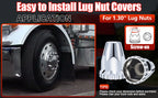Chrome Bullet Screw-On Lug Nut Covers – 33 mm – 20 Pack (HBC04 Screw)