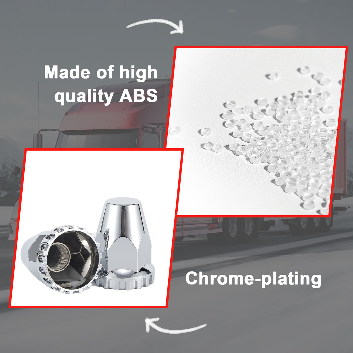Chrome Bullet Screw-On Lug Nut Covers – 33 mm – 20 Pack (HBC04 Screw)