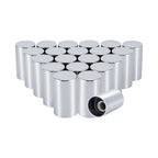 Chrome Smooth-Cylinder Screw-On Lug Nut Covers – 33 mm – 20 / 40 / 60 Pack