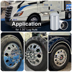Chrome Smooth-Cylinder Screw-On Lug Nut Covers – 33 mm – 20 / 40 / 60 Pack - view 9