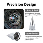 Chrome Spiked Cone Screw-On Lug Nut Covers – 33 mm – 20 / 40 / 60 Pack (HBC05 Spike) - view 2