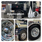 Chrome Spiked Cone Screw-On Lug Nut Covers – 33 mm – 20 / 40 / 60 Pack (HBC05 Spike) - view 4
