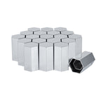 Chrome Hexagonal Push-On Lug Nut Covers – 33 mm – 20 / 40 / 60 Pack (HBC06 Push)