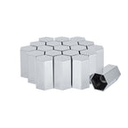 Chrome Hexagonal Screw-On Lug Nut Covers – 33 mm – 20 / 40 / 60 Pack (HBC06 Screw)