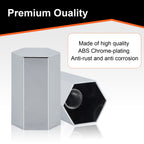 Chrome Hexagonal Screw-On Lug Nut Covers – 33 mm – 20 / 40 / 60 Pack (HBC06 Screw) - view 8
