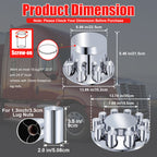 Chrome Smooth-Dome Screw-On Complete Wheel Hub Cover Kit – 33 mm (PL-05 SCREW-WH)
