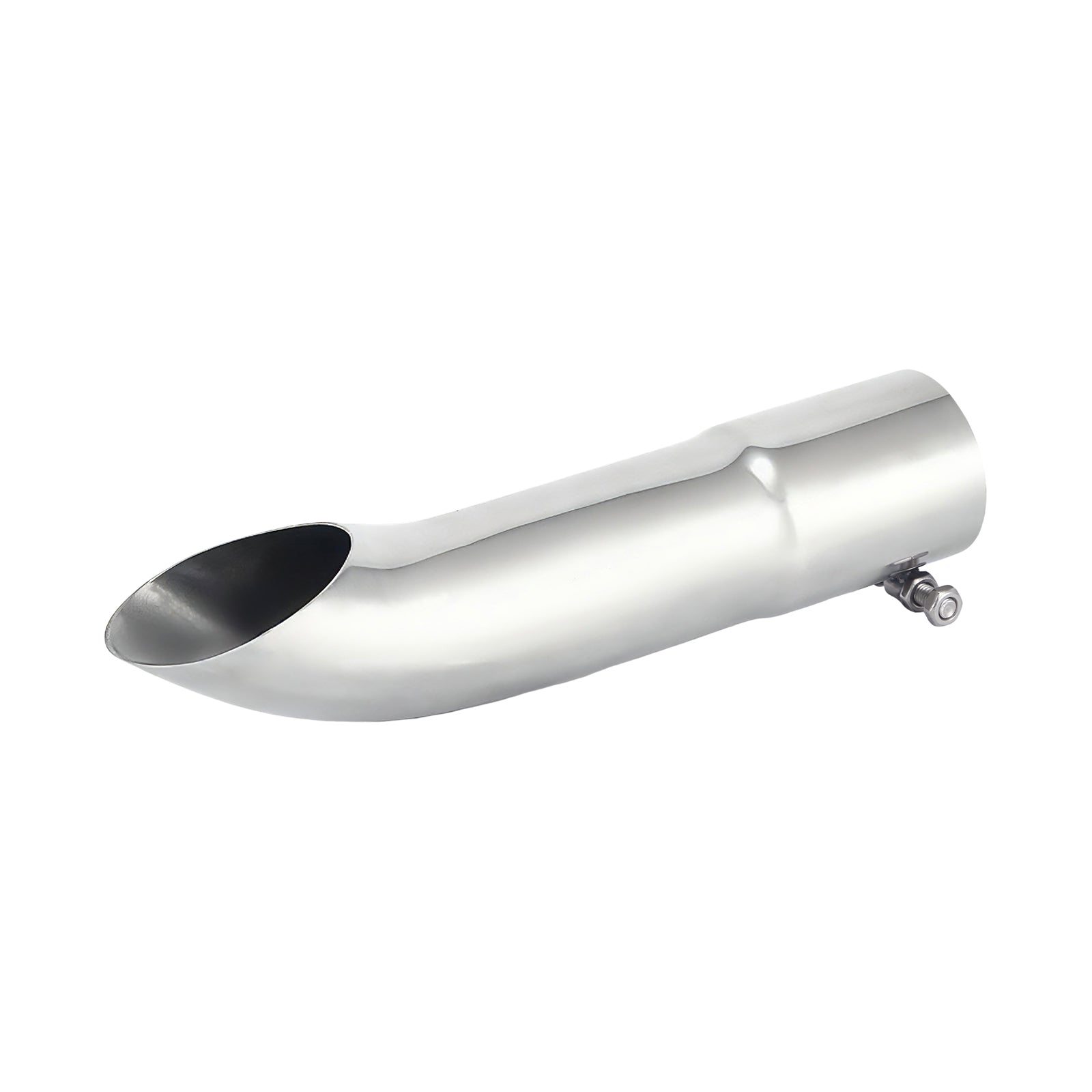 Chrome Turn-Down Exhaust Tip – 12" – 2.5", 3", 3.5", 4" – Stainless or Black