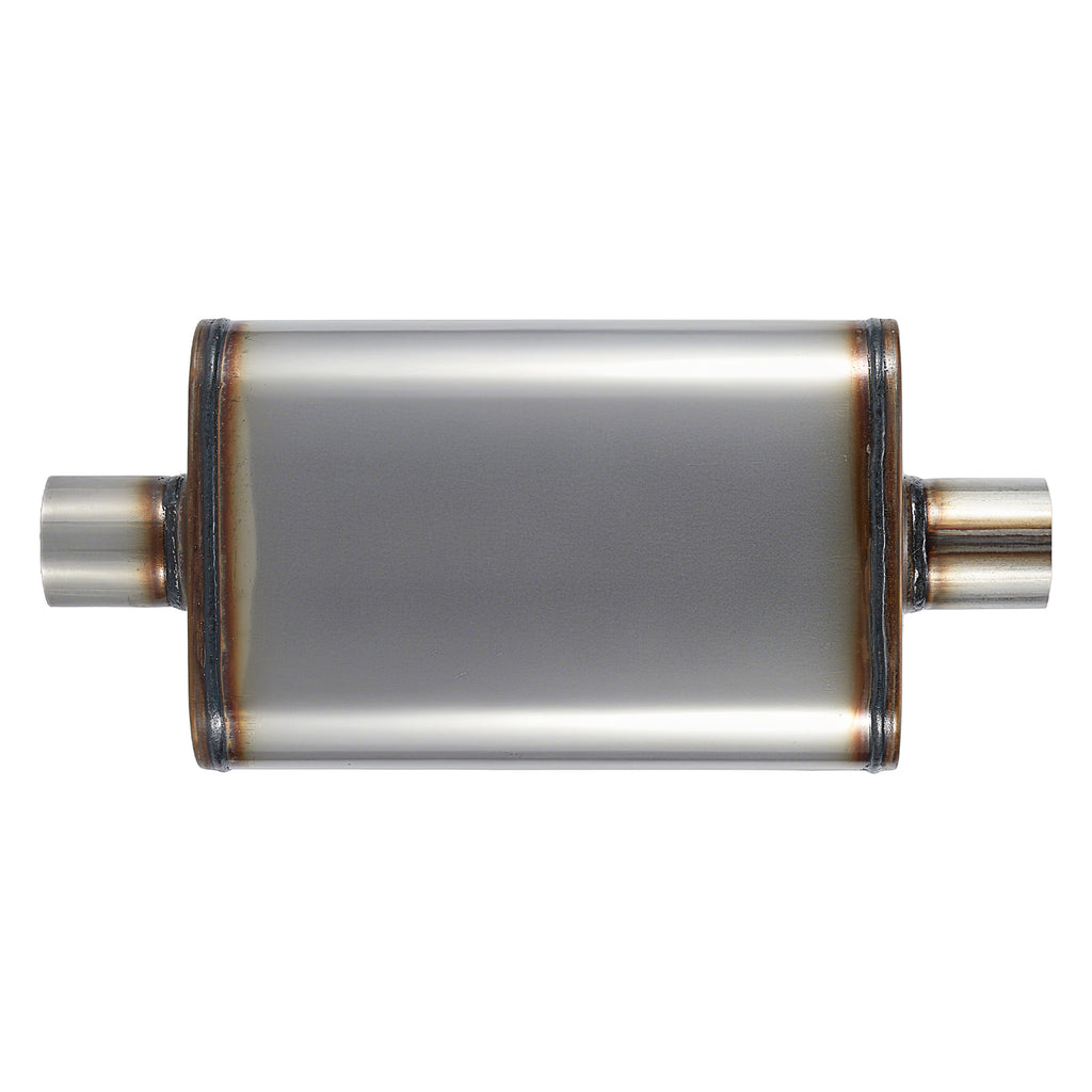 Chambered Muffler – Center-In / Center-Out – 2", 2.25", 2.5", 3" (C Series)