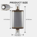 Chambered Muffler – Center-In / Center-Out – 2", 2.25", 2.5", 3" (C Series)