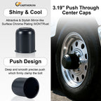 Matte Black Lug Nut Cover – Squat Dome – 3.62" × 3.19" (LT7 BK) - view 5