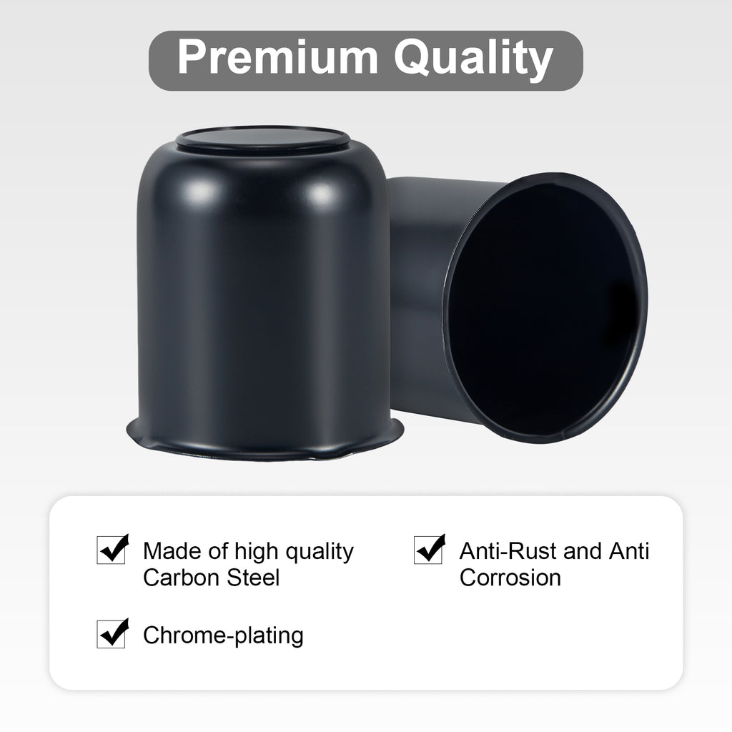 Matte Black Lug Nut Cover – Squat Dome – 3.62" × 3.19" (LT7 BK)