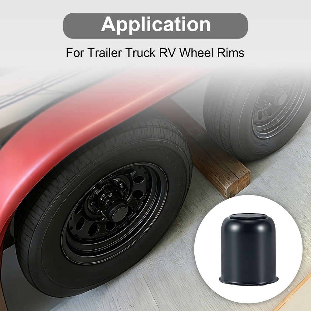 Matte Black Lug Nut Cover – Squat Dome – 3.62" × 3.19" (LT7 BK)