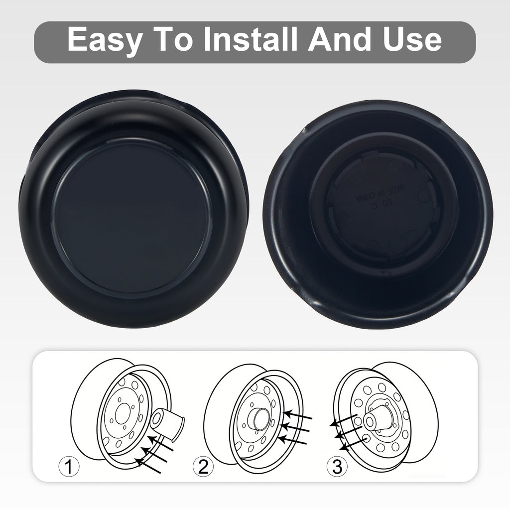 Matte Black Lug Nut Cover – Squat Dome – 3.62" × 3.19" (LT7 BK)