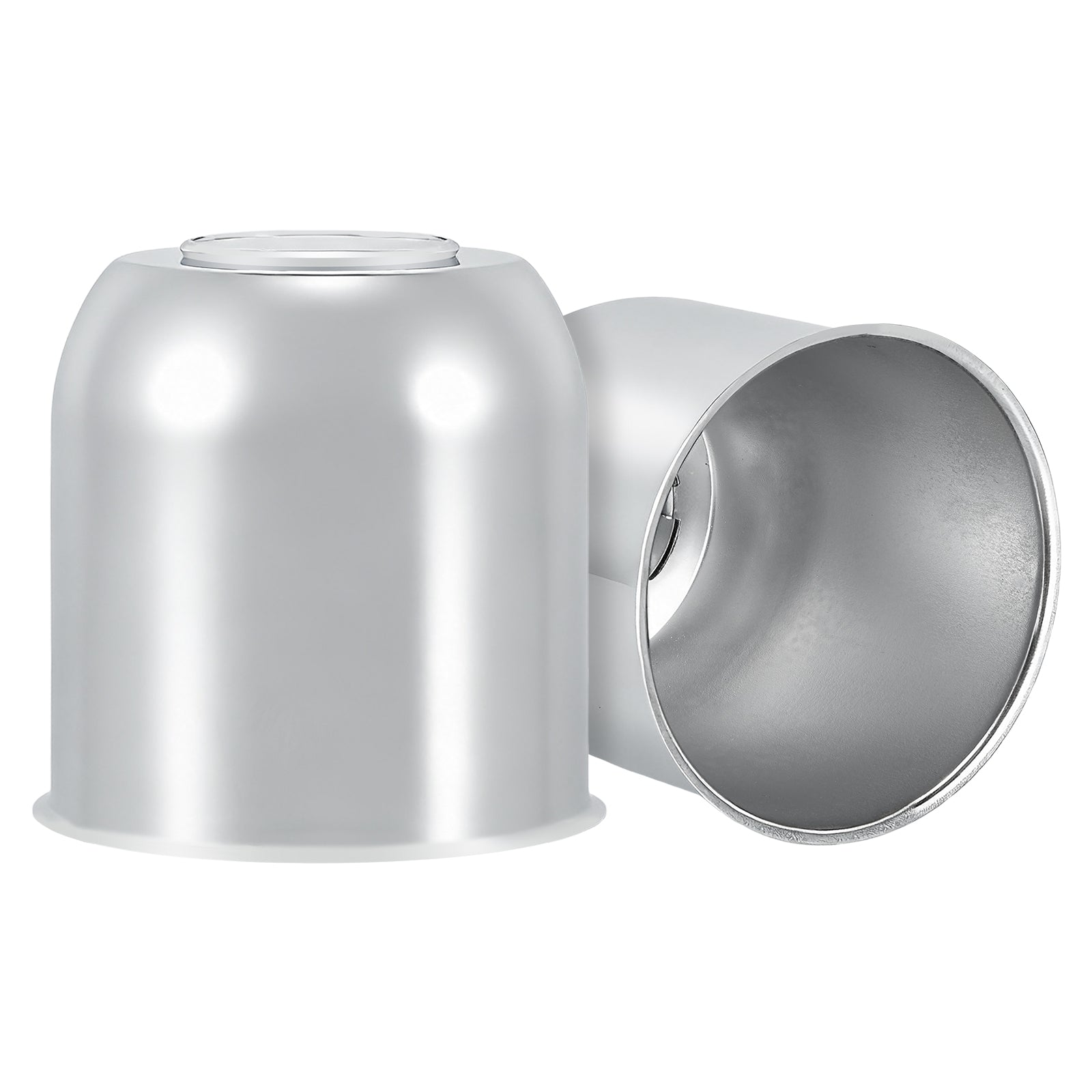 Lug Nut Cover – Dome Cylinder – 4.29" × 4.25" – Stainless / Black (LT8)