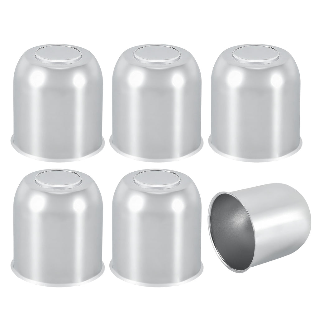 Lug Nut Cover – Dome Cylinder – 4.29" × 4.25" – Stainless / Black (LT8)