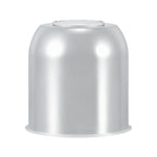 Lug Nut Cover – Dome Cylinder – 4.29" × 4.25" – Stainless / Black