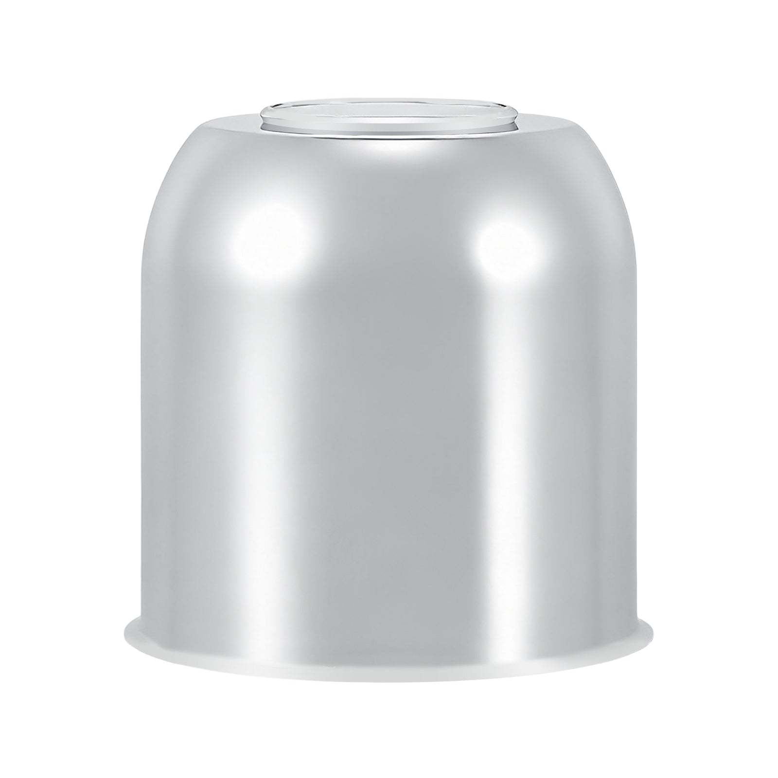 Lug Nut Cover – Dome Cylinder – 4.29" × 4.25" – Stainless / Black (LT8)