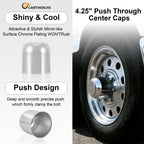 Lug Nut Cover – Dome Cylinder – 4.29" × 4.25" – Stainless / Black - view 4