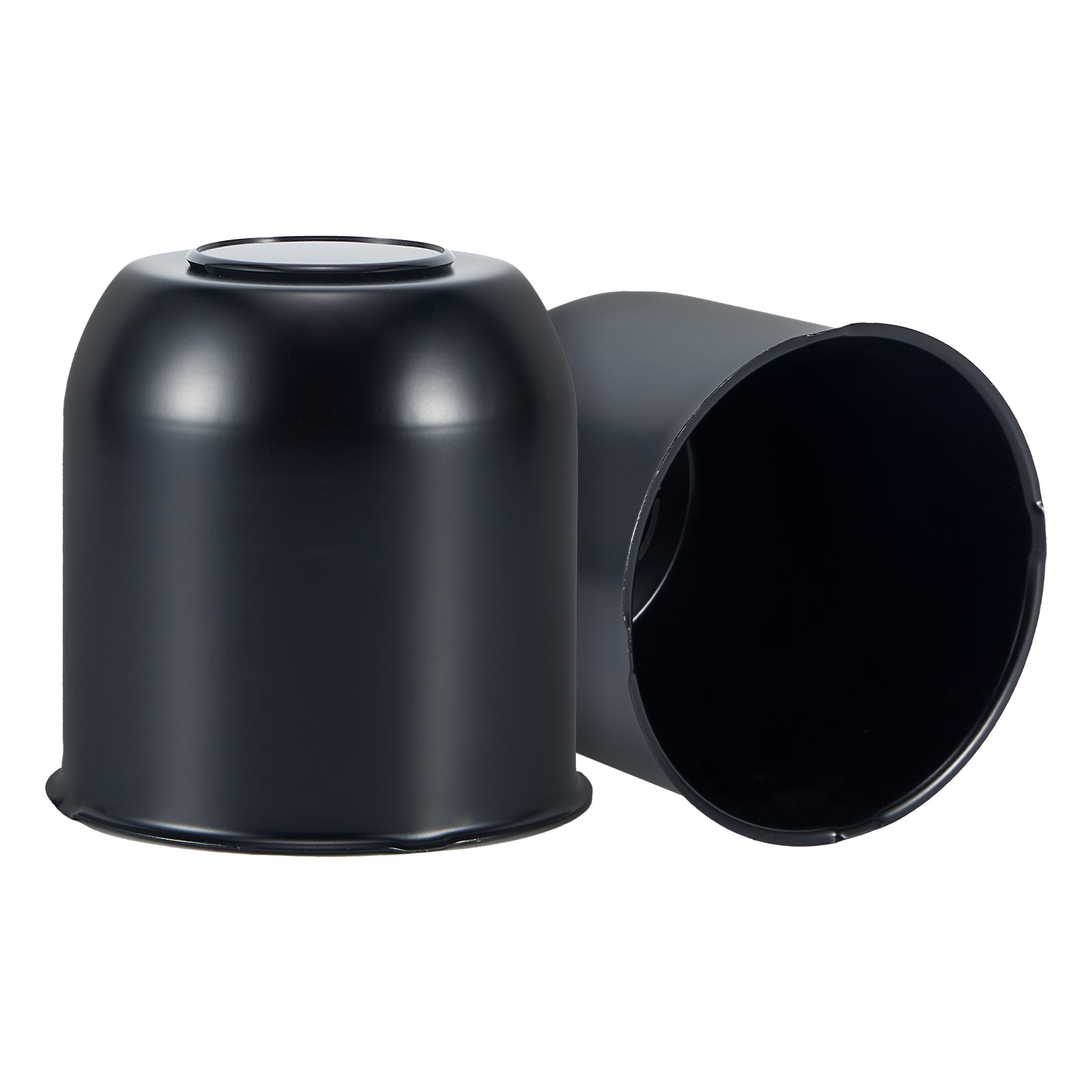 Lug Nut Cover – Dome Cylinder – 4.29" × 4.25" – Stainless / Black (LT8)