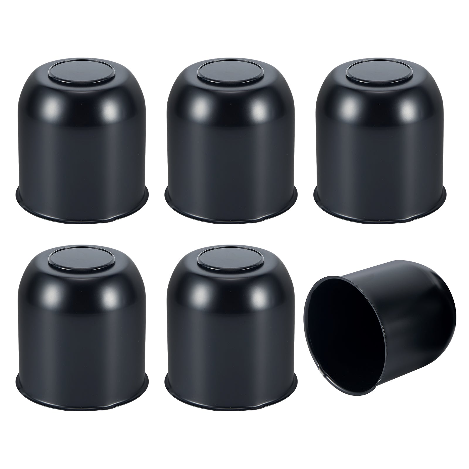 Lug Nut Cover – Dome Cylinder – 4.29" × 4.25" – Stainless / Black (LT8)