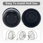 Lug Nut Cover – Dome Cylinder – 4.29" × 4.25" – Stainless / Black - view 18