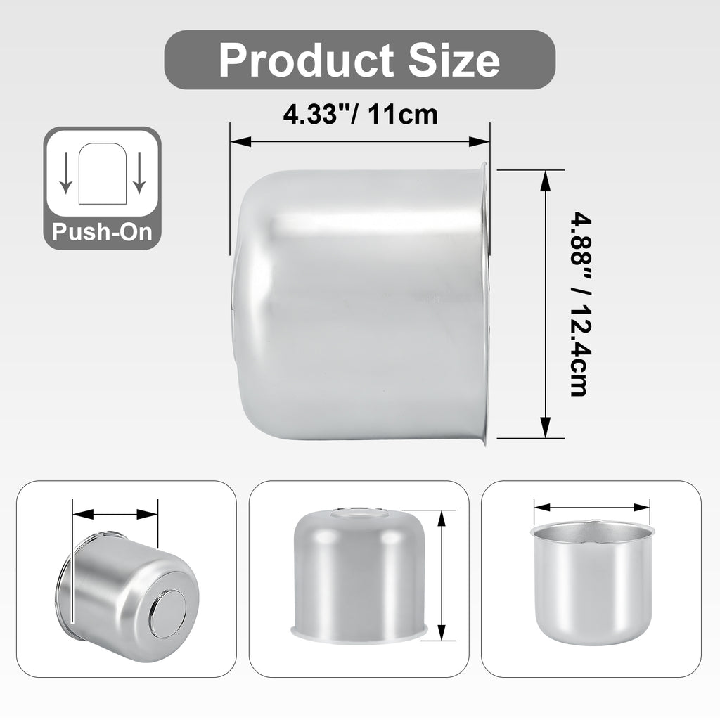 Chrome Lug Nut Cover – Tall Dome Cylinder – 4.33" × 4.88" (LT9)