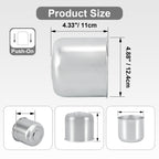 Chrome Lug Nut Cover – Tall Dome Cylinder – 4.33" × 4.88" - view 2