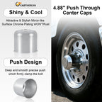 Chrome Lug Nut Cover – Tall Dome Cylinder – 4.33" × 4.88" - view 5