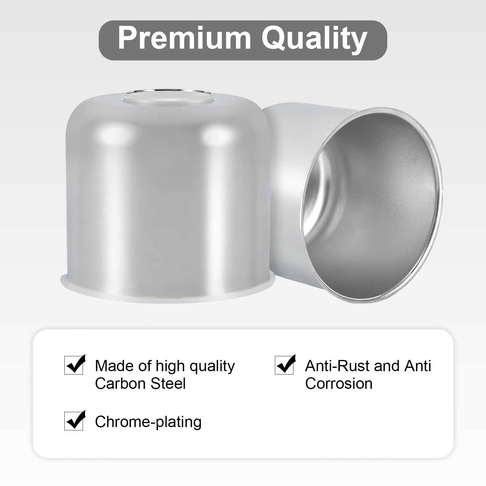 Chrome Lug Nut Cover – Tall Dome Cylinder – 4.33" × 4.88" (LT9)
