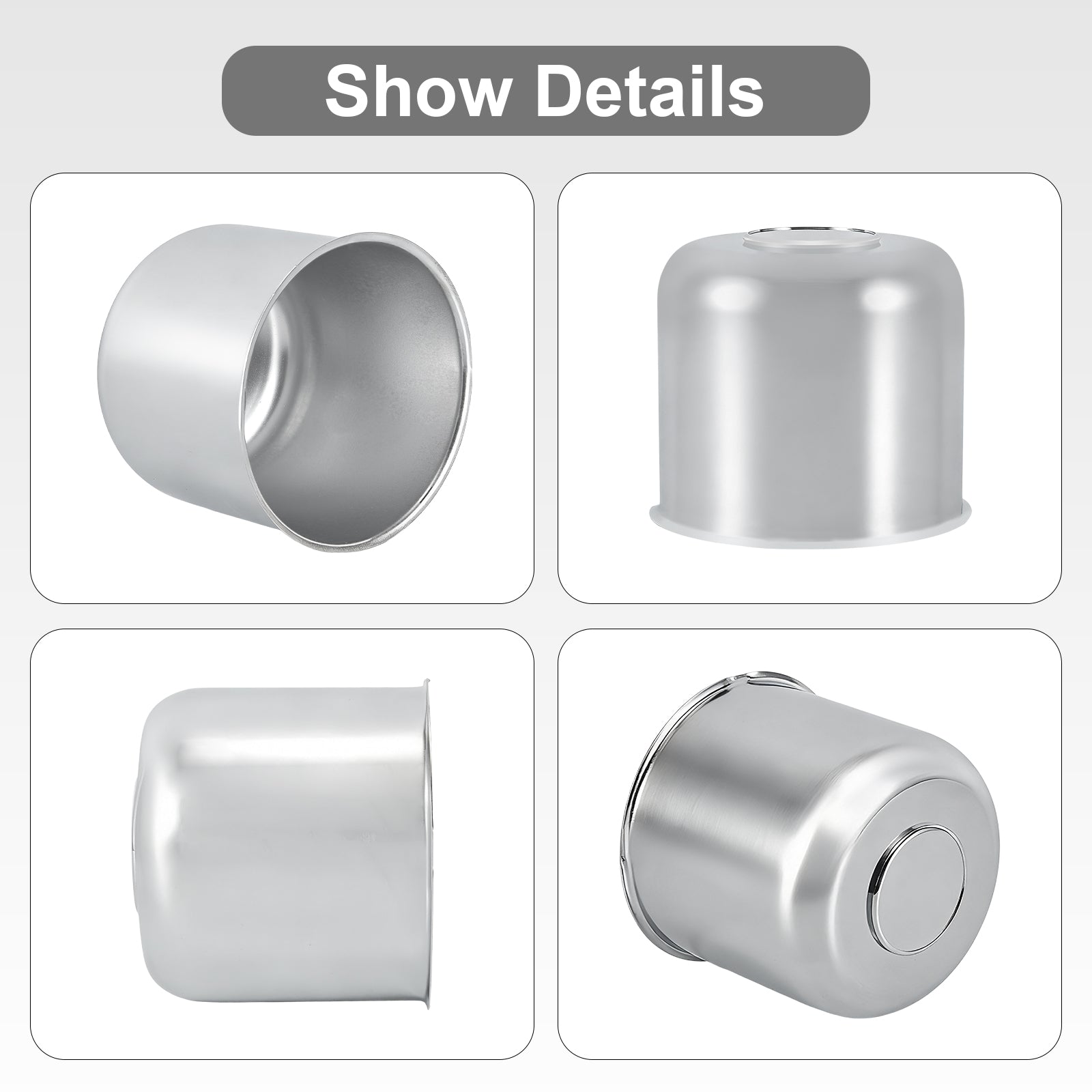 Chrome Lug Nut Cover – Tall Dome Cylinder – 4.33" × 4.88" (LT9)